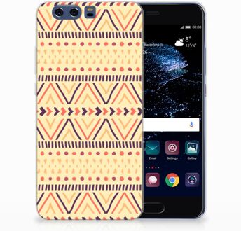 B2Ctelecom Huawei P10 Plus Uniek TPU Hoesje Aztec Yellow