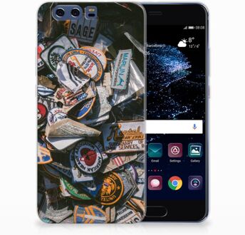 B2Ctelecom Huawei P10 Plus Uniek TPU Hoesje Badges