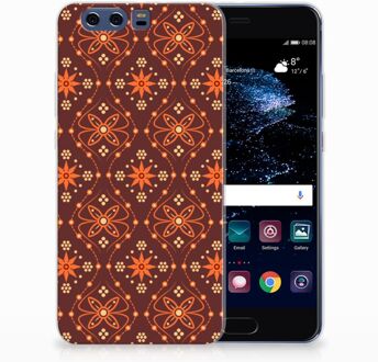 B2Ctelecom Huawei P10 Plus Uniek TPU Hoesje Batik Brown