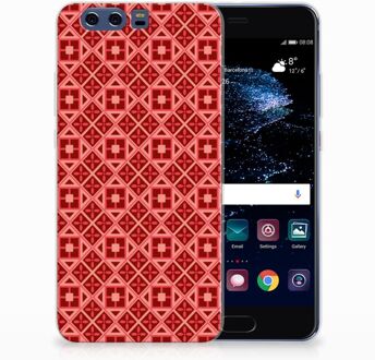 B2Ctelecom Huawei P10 Plus Uniek TPU Hoesje Batik Red