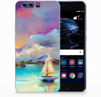 B2Ctelecom Huawei P10 Plus Uniek TPU Hoesje Boat