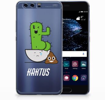 B2Ctelecom Huawei P10 Plus Uniek TPU Hoesje Cactus Poo