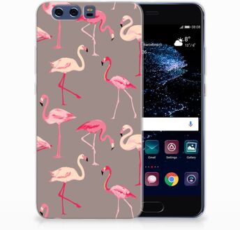 B2Ctelecom Huawei P10 Plus Uniek TPU Hoesje Flamingo
