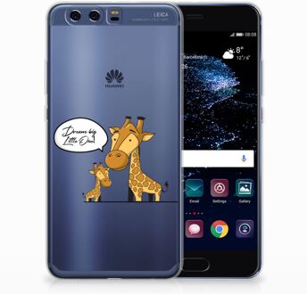 B2Ctelecom Huawei P10 Plus Uniek TPU Hoesje Giraffe