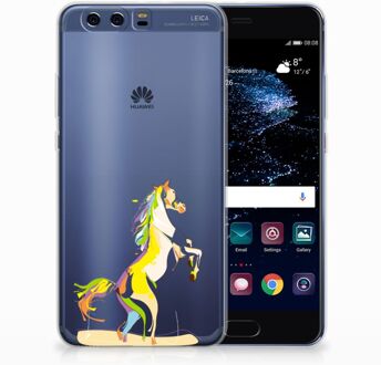 B2Ctelecom Huawei P10 Plus Uniek TPU Hoesje Horse Color