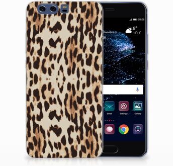 B2Ctelecom Huawei P10 Plus Uniek TPU Hoesje Leopard