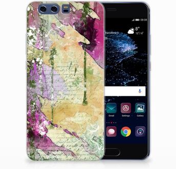 B2Ctelecom Huawei P10 Plus Uniek TPU Hoesje Letter Painting