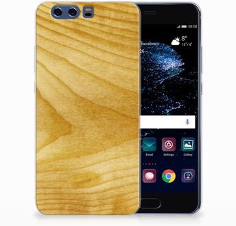 B2Ctelecom Huawei P10 Plus Uniek TPU Hoesje Licht Hout