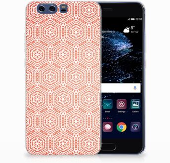 B2Ctelecom Huawei P10 Plus Uniek TPU Hoesje Pattern Orange