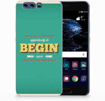 B2Ctelecom Huawei P10 Plus Uniek TPU Hoesje Quote Begin