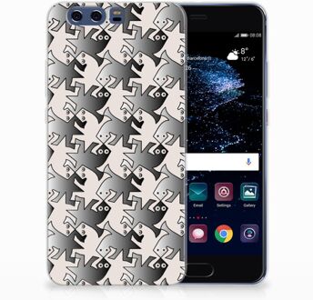 B2Ctelecom Huawei P10 Plus Uniek TPU Hoesje Salamander Grey