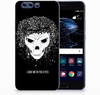 B2Ctelecom Huawei P10 Plus Uniek TPU Hoesje Skull Hair