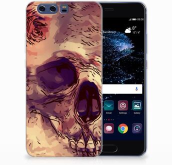 B2Ctelecom Huawei P10 Plus Uniek TPU Hoesje Skullhead