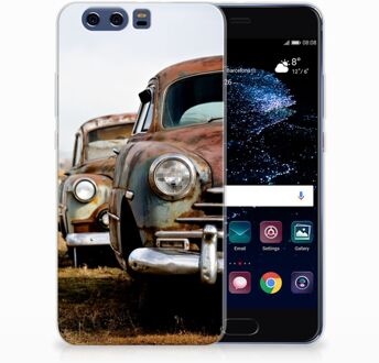 B2Ctelecom Huawei P10 Plus Uniek TPU Hoesje Vintage Auto