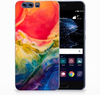 B2Ctelecom Huawei P10 Plus Uniek TPU Hoesje Watercolor Dark