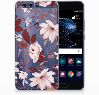 B2Ctelecom Huawei P10 Plus Uniek TPU Hoesje Watercolor Flowers