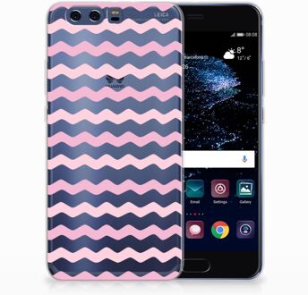 B2Ctelecom Huawei P10 Plus Uniek TPU Hoesje Waves Roze