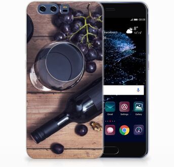 B2Ctelecom Huawei P10 Plus Uniek TPU Hoesje Wijn