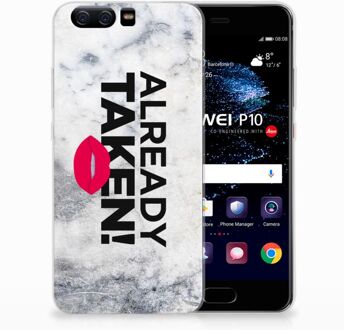 B2Ctelecom Huawei P10 TPU Hoesje Design Already Taken White