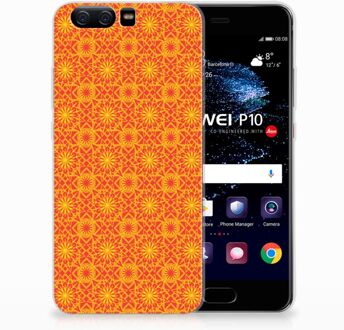 B2Ctelecom Huawei P10 TPU Hoesje Design Batik Orange