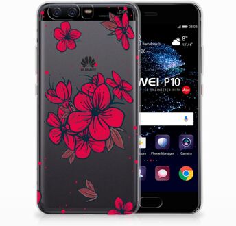 B2Ctelecom Huawei P10 TPU Hoesje Design Blossom Red