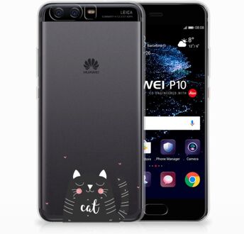 B2Ctelecom Huawei P10 TPU Hoesje Design Cat Good Day