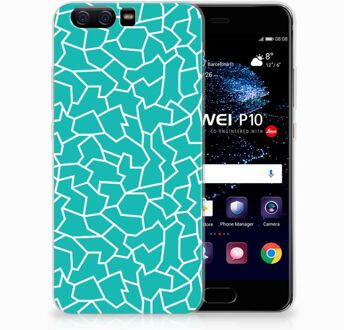 B2Ctelecom Huawei P10 TPU Hoesje Design Cracks Blue