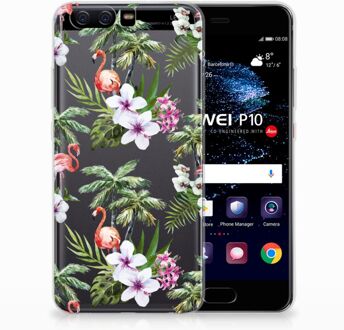 B2Ctelecom Huawei P10 TPU Hoesje Design Flamingo Palms