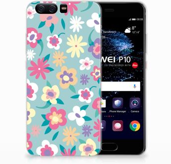 B2Ctelecom Huawei P10 TPU Hoesje Design Flower Power