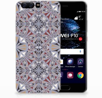 B2Ctelecom Huawei P10 TPU Hoesje Design Flower Tiles