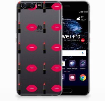 B2Ctelecom Huawei P10 TPU Hoesje Design Lipstick Kiss