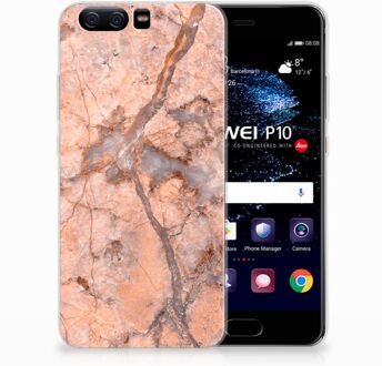 B2Ctelecom Huawei P10 TPU Hoesje Design Marmer Oranje