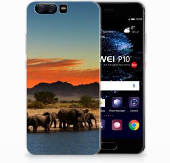 B2Ctelecom Huawei P10 TPU Hoesje Design Olifanten