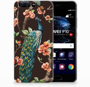 B2Ctelecom Huawei P10 TPU Hoesje Design Pauw met Bloemen