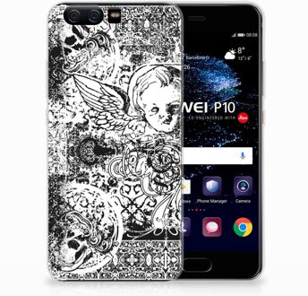 B2Ctelecom Huawei P10 TPU Hoesje Design Skulls Angel