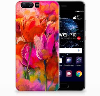 B2Ctelecom Huawei P10 TPU Hoesje Design Tulpen