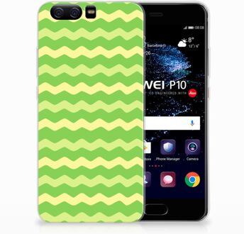 B2Ctelecom Huawei P10 TPU Hoesje Design Waves Green