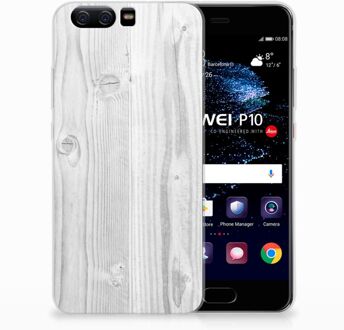 B2Ctelecom Huawei P10 TPU Hoesje Design White Wood