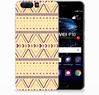 B2Ctelecom Huawei P10 Uniek TPU Hoesje Aztec Yellow