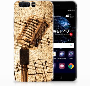 B2Ctelecom Huawei P10 Uniek TPU Hoesje Bladmuziek