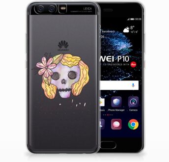 B2Ctelecom Huawei P10 Uniek TPU Hoesje Boho Skull