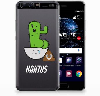 B2Ctelecom Huawei P10 Uniek TPU Hoesje Cactus Poo