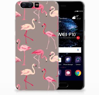 B2Ctelecom Huawei P10 Uniek TPU Hoesje Flamingo