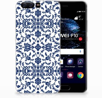 B2Ctelecom Huawei P10 Uniek TPU Hoesje Flower Blue