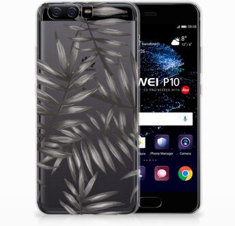 B2Ctelecom Huawei P10 Uniek TPU Hoesje Leaves Grey