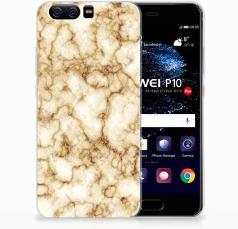 B2Ctelecom Huawei P10 Uniek TPU Hoesje Marmer Goud