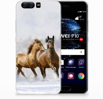 B2Ctelecom Huawei P10 Uniek TPU Hoesje Paarden