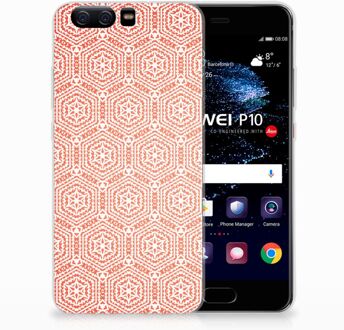 B2Ctelecom Huawei P10 Uniek TPU Hoesje Pattern Orange