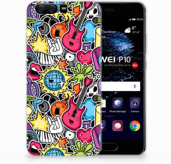 B2Ctelecom Huawei P10 Uniek TPU Hoesje Punk Rock