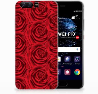 B2Ctelecom Huawei P10 Uniek TPU Hoesje Red Roses